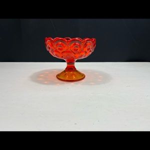 Vintage Moon & Stars Amberina Candle Stick Holder
